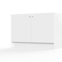 Meuble de Cuisine Bas 2 Portes Eco Mela L120xH85xP56 Blanc 